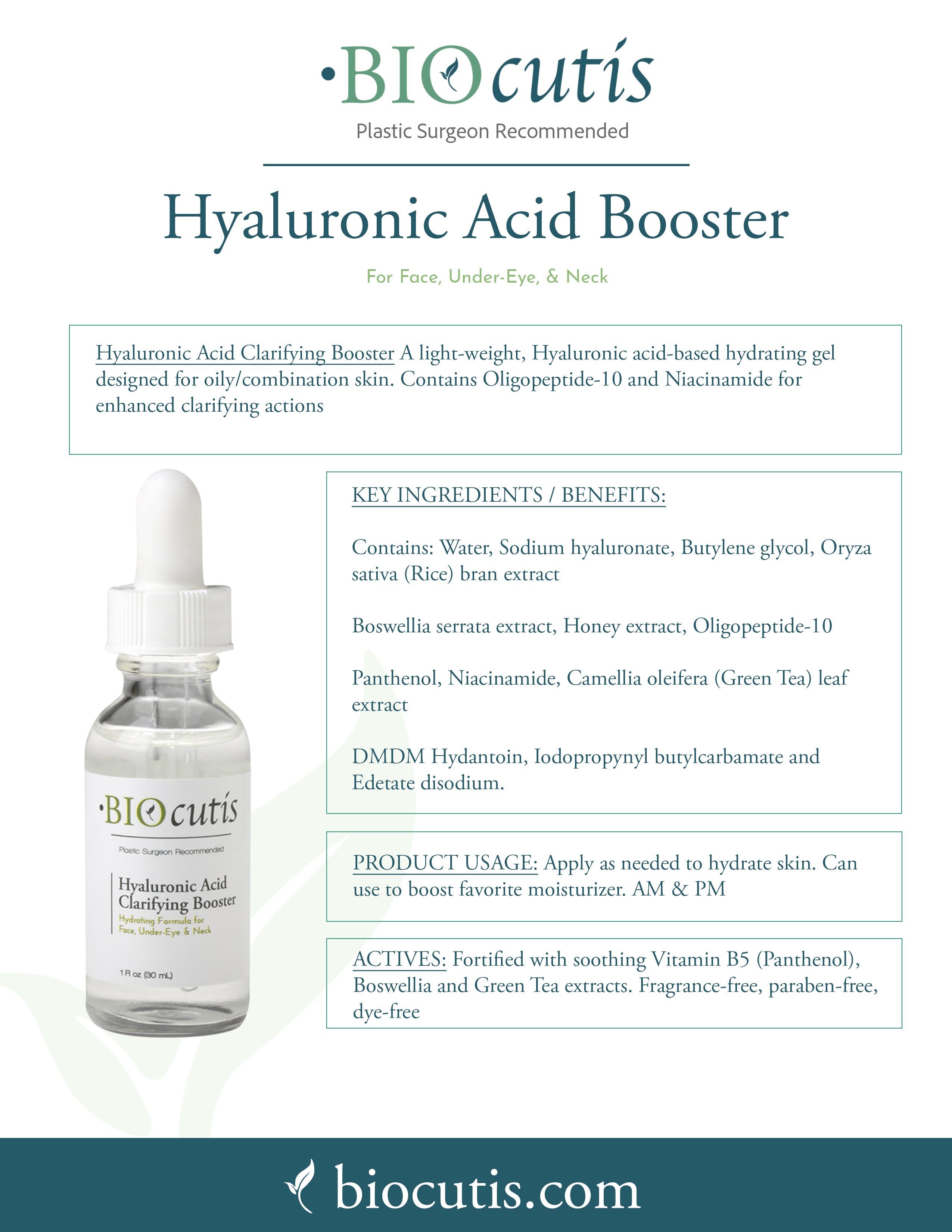 Biocutis - Hyaluronic Acid Clarifying Booster – Biocutis.com