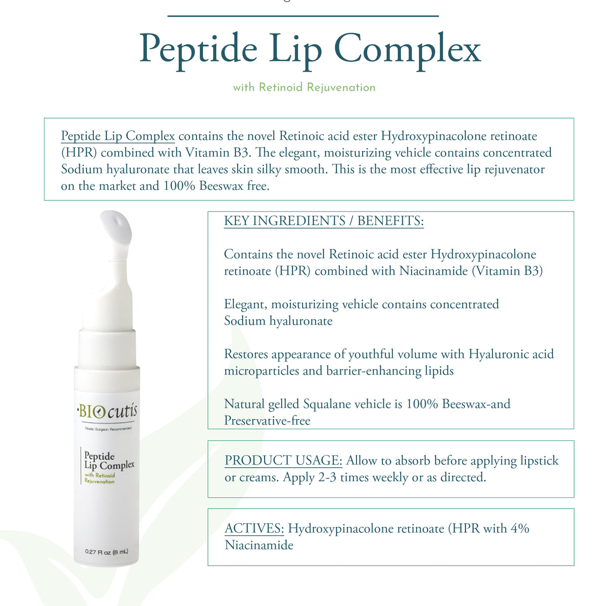 Biocutis - Peptide Lip Complex – Biocutis.com
