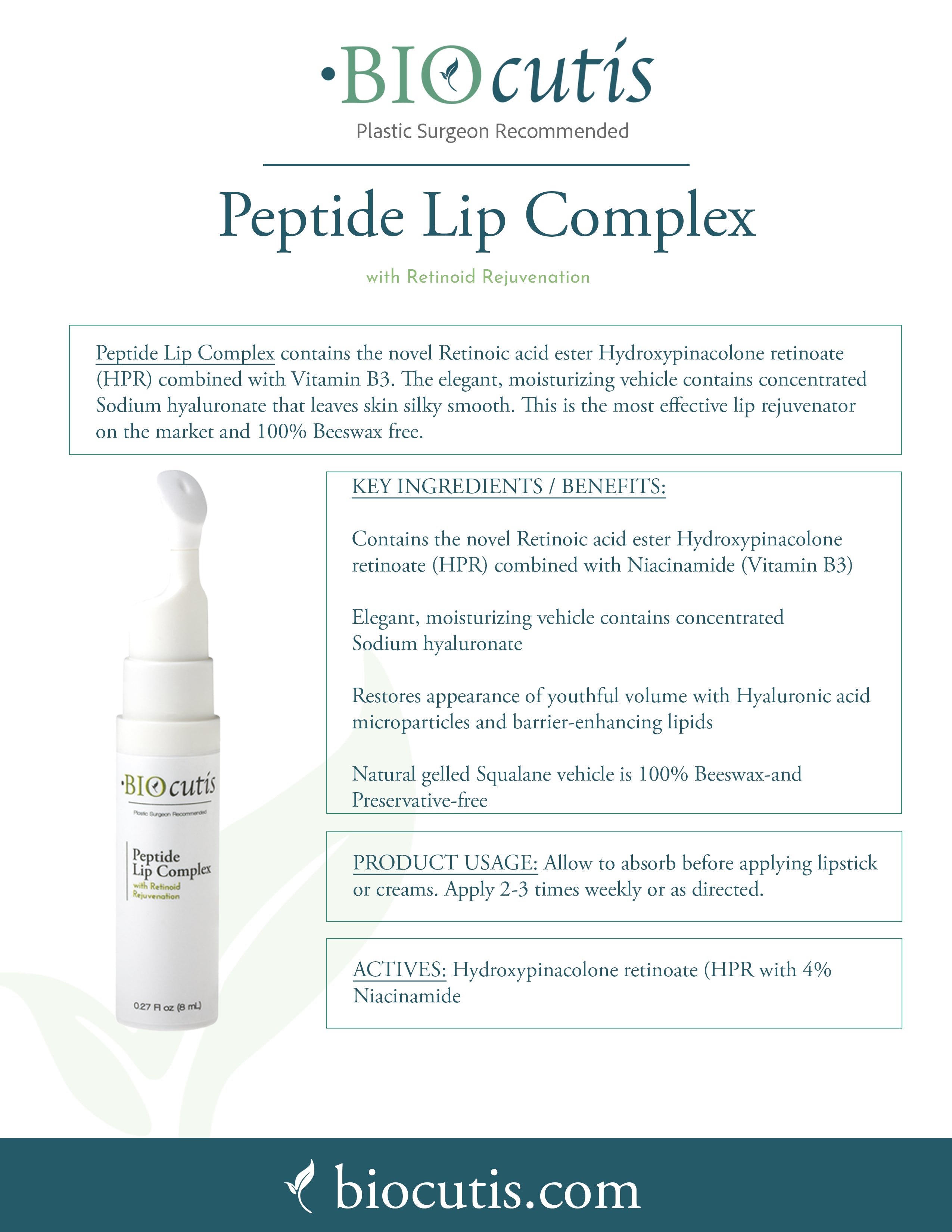 Biocutis - Peptide Lip Complex